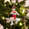 Personalized Girl Track Runner Christmas Ornament