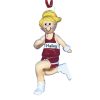 Girl Track Blonde Personalized Christmas Ornament