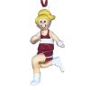 Girl Track Blonde Personalized Christmas Ornament - Blank