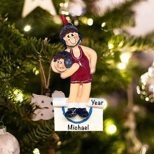 Personalized Wrestling Christmas Ornament