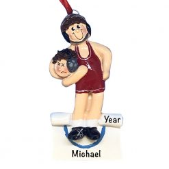 Wrestling Personalized Christmas Ornament