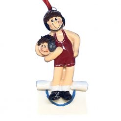 Wrestling Personalized Christmas Ornament - Blank