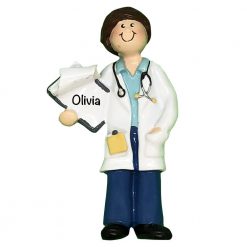 Doctor Woman Personalized Christmas Ornament