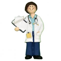 Doctor Woman Personalized Christmas Ornament - Blank