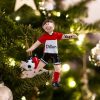 Personalized Soccer Guy Christmas Ornament