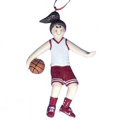 Basketball Girl Personalized Christmas Ornament - Blank