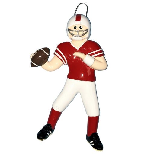 Football Player Personalized Christmas Ornament - Blank