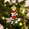 Personalized Softball Girl Blonde Christmas Ornament