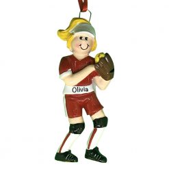 Softball Girl Personalized Christmas Ornament