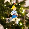 Personalized Girl Field Hockey Blonde Christmas Ornament