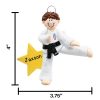 Guy Karate Personalized Christmas Ornament