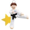 Karate Boy Personalized Christmas Ornament - Blank