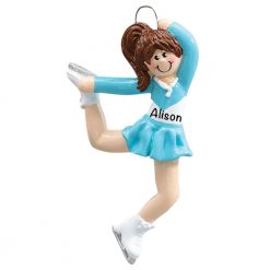 Girl Ice Skating Personalized Christmas Ornament