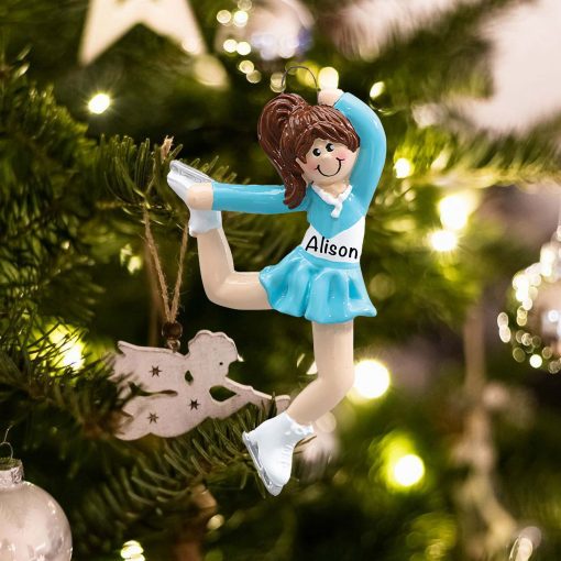 Personalized Girl Ice Skater Christmas Ornament