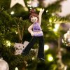 Personalized Dance Girl Purple Shirt Christmas Ornament