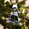 Personalized Snowboard Girl Christmas Ornament