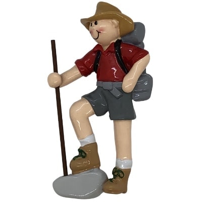 Boy Scout - Guy Hiker Personalized Christmas Ornament