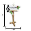 Music Stand Personalized Christmas Ornament