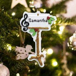 Personalized Music Stand Christmas Ornament
