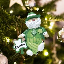 Personalized Irish Santa Christmas Ornament