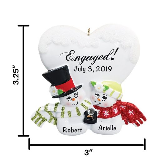Engaged Personalized Christmas Ornament