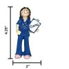 Blue Scrubs Woman Personalized Christmas Ornament