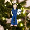 Personalized Blue Scrubs Physician Woman Christmas Ornament