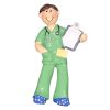 Scrubs Medical Guy Personalized Christmas Ornament - Blank