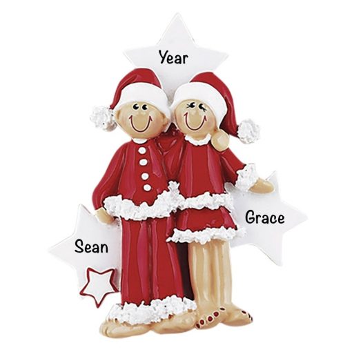 Christmas Outfit Couple Personalized Christmas Ornament