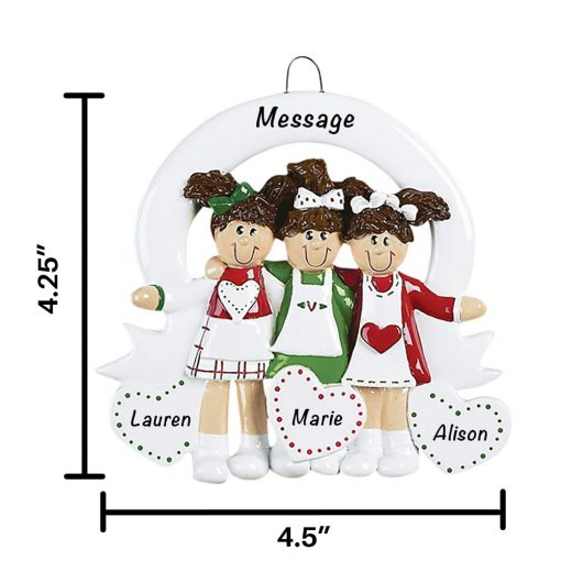 Friends-Sisters Personalized Christmas Ornament