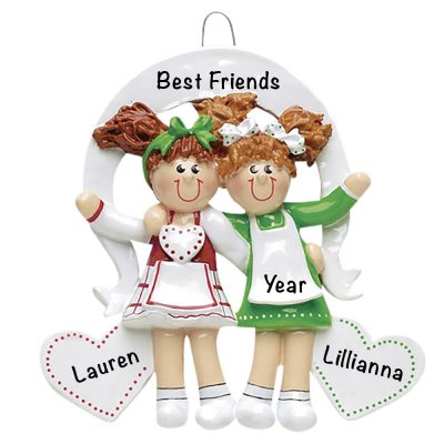 Friends Sisters Customized Christmas Ornament