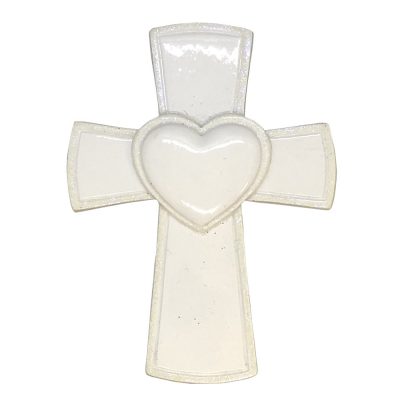White Cross Religious Memorial Personalized Christmas Ornament - Blank