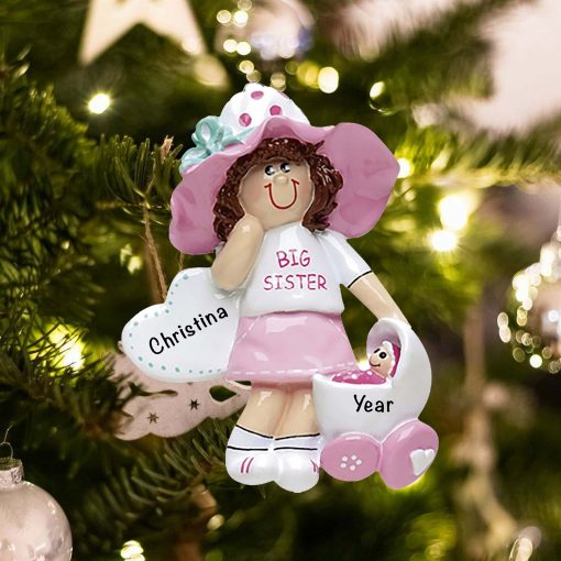 Personalized Big Sister Christmas Ornament