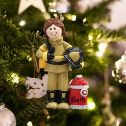 Personalized Firewoman Christmas Ornament