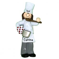 Chef Girl Personalized Christmas Ornament