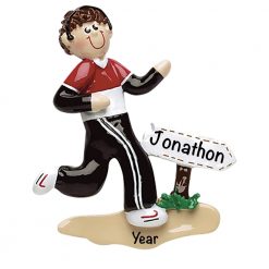 Runner Guy Personalized Christmas Ornament