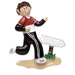 Runner Guy Personalized Christmas Ornament - Blank