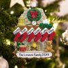 Personalized Fireplace Stockings Family of 6 Christmas Ornament