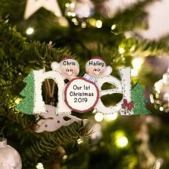 Personalized Noel Couple Christmas Ornament