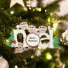 Personalized Noel Family of 3 Christmas Ornament