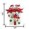 Gift Box Family of 4 Personalized Christmas Ornament