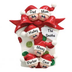 Gift Family of 6 Personalized Christmas Ornament