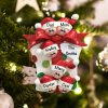 Personalized Gift Box Family of 6 Christmas Ornament