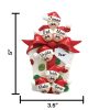 Gift Box Family of 7 Personalized Christmas Ornament