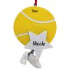 Tennis Star Personalized Christmas Ornament Gift