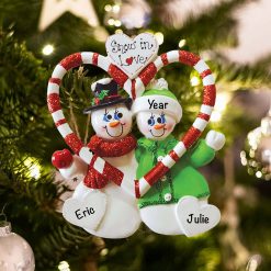 Personalized Snowmen Snow in Love Christmas Ornament