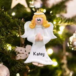 Personalized Angel Blonde Christmas Ornament