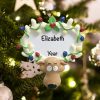 Personalized Reindeer with Lights Christmas Ornament