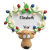 Reindeer with lights Personalized Christmas Ornament