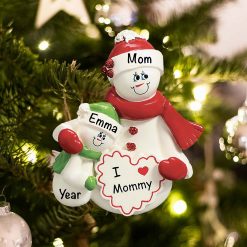 Personalized I Love Mommy Single Child Christmas Ornament